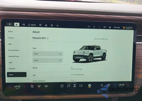 2022 Rivian R1T Adventure из США, поврежденный, VIN 7FCTGAAA5NN016446